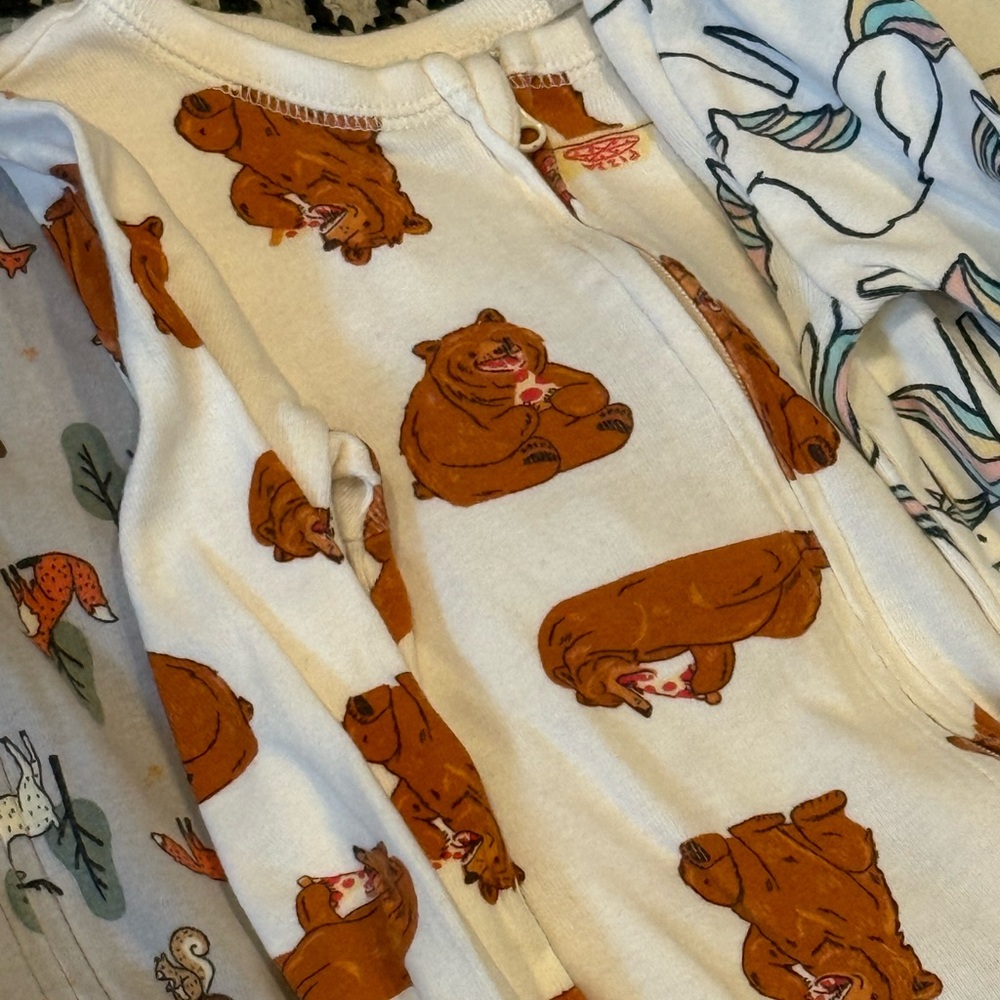 Girl or Boy Toddler Footed Onesies Toddler Pj's Lot OldNavy - Picture 4 of 8